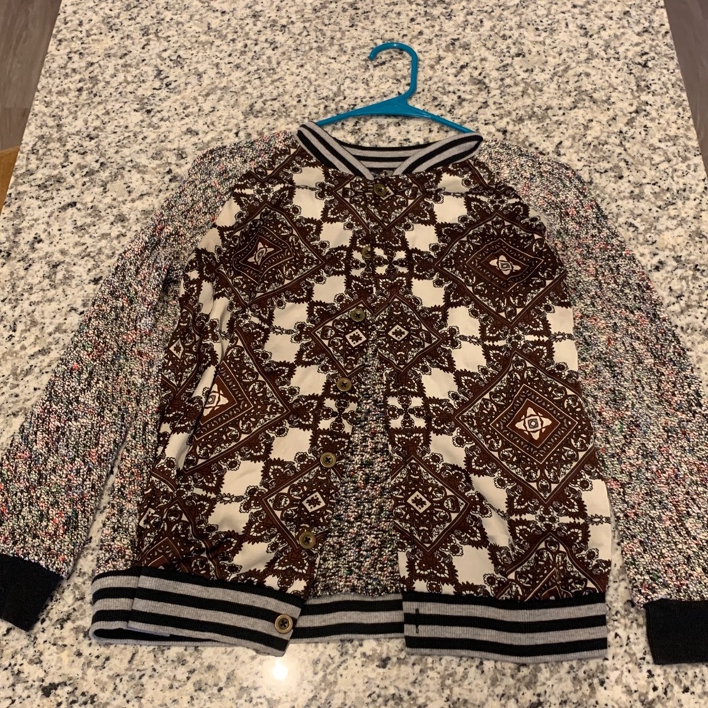 BKE silk/sweater cardigan